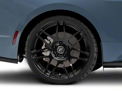 Forgestar F14 Monoblock Piano Black Wheel; Rear Only; 20x11; 56mm Offset (24-25 Mustang)