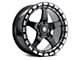Forgestar D5 Beadlock Gloss Black Machined Wheel; Rear Only; 15x10 (94-98 Mustang GT, V6)