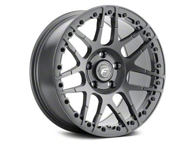Forgestar F14 Beadlock Gloss Anthracite Wheel; Rear Only; 17x10; 30mm Offset (08-23 RWD Challenger, Excluding Widebody)