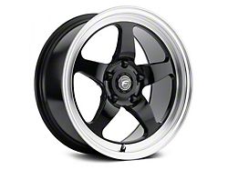 Forgestar D5 Drag Gloss Black Machined Wheel; Rear Only; 18x12; 50mm Offset (14-19 Corvette C7)