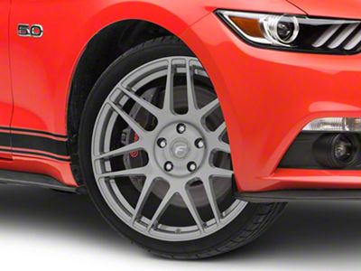 Forgestar F14 Drag Gunmetal Wheel; Front Only; 18x5; -23mm Offset (15-23 Mustang GT, EcoBoost, V6)