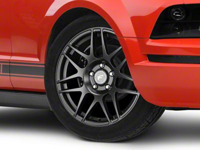 Forgestar F14 Drag Matte Black Wheel; Front Only; 17x4.5; -25mm Offset (05-09 Mustang)