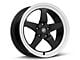 Forgestar D5 Drag Black Machined Wheel; Rear Only; 18x9 (94-98 Mustang)