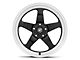Forgestar D5 Drag Black Machined Wheel; Rear Only; 18x9 (94-98 Mustang)