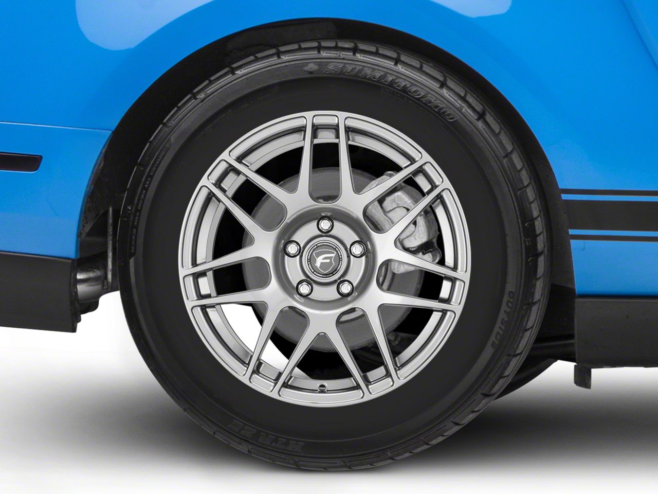 Forgestar Mustang F14 Drag Gunmetal Wheel; Front Only; 17x7