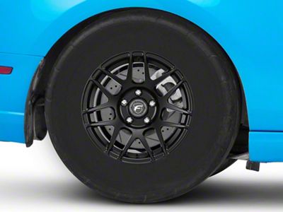 Forgestar F14 Drag Matte Black Wheel; Rear Only; 15x10 (10-14 Mustang GT, V6)