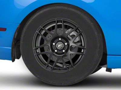 Forgestar F14 Drag Matte Black Wheel; Front Only; 17x4.5 (10-14 Mustang, Excluding 13-14 GT500)