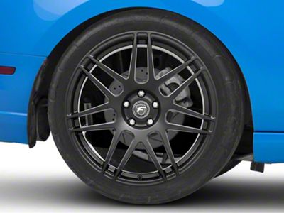 Forgestar F14 Monoblock Deep Concave Piano Black Wheel; Rear Only; 20x11; 55mm Offset (10-14 Mustang)