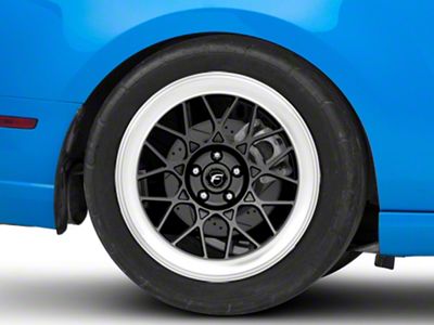 Forgestar S18 Black Machined Wheel; Rear Only; 19x11; 56mm Offset (10-14 Mustang)