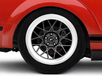 Forgestar S18 Black Machined Wheel; Rear Only; 19x11; 56mm Offset (05-09 Mustang)