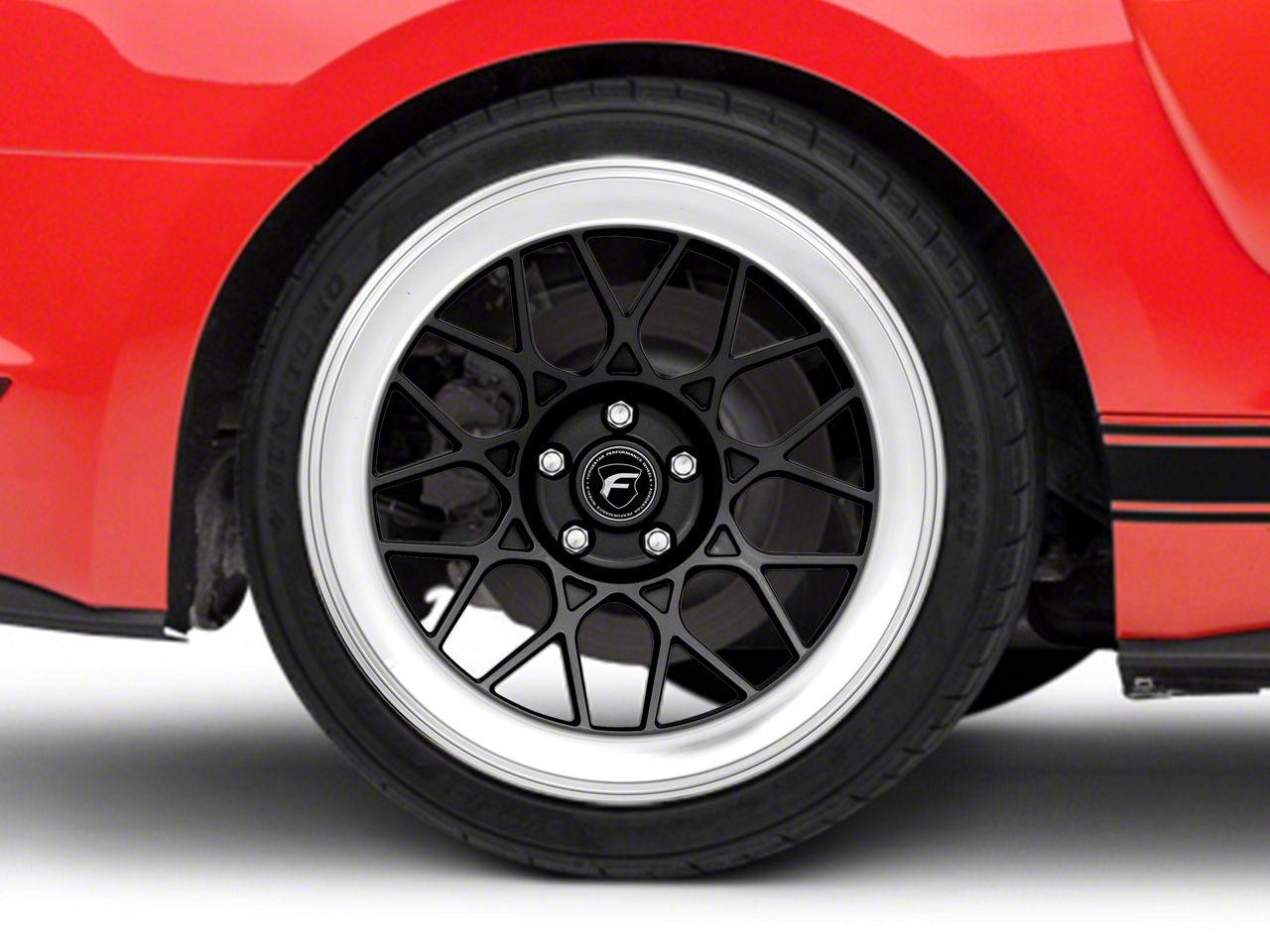 Forgestar Mustang S18 Black Machined Wheel; Rear Only; 19x11