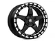 Forgestar D5 Beadlock Drag Black Machined Wheel; Rear Only; 17x10 (15-23 Mustang GT, EcoBoost, V6)