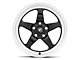 Forgestar D5 Drag Black Machined Wheel; Rear Only; 17x10 (15-23 Mustang GT, EcoBoost, V6)