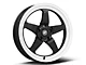 Forgestar D5 Drag Black Machined Wheel; Rear Only; 18x10 (15-23 Mustang GT, EcoBoost, V6)