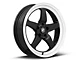 Forgestar D5 Drag Black Machined Wheel; Rear Only; 18x10 (15-23 Mustang GT, EcoBoost, V6)