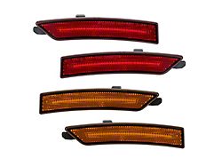 Form Lighting LED Side Marker Lights; Amber/Red (24-25 Mustang)