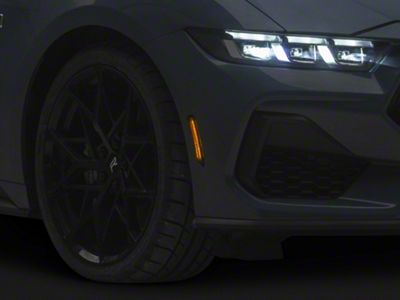 Form Lighting LED Side Marker Lights; Smoked (24-25 Mustang)