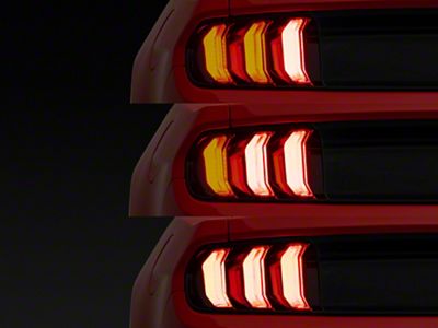 Form Lighting LED Tail Lights; Black Housing; Clear Lens (15-23 Mustang)