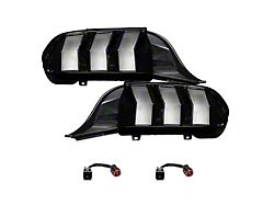 Form Lighting LED Tail Lights; Black Housing; Clear Lens (24-25 Mustang)