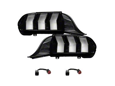 Form Lighting LED Tail Lights; Black Housing; Clear Lens (24-25 Mustang)