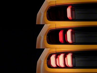 Form Lighting LED Tail Lights; Black Housing; Red Lens (15-23 Mustang)