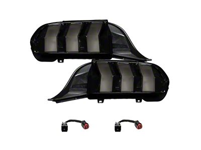 Form Lighting LED Tail Lights; Black Housing; Smoked Lens (24-25 Mustang)