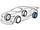 Frozen Rotors Slotted Rotor; Rear Driver Side (20-24 Corvette C8 Stingray w/ Z51 Brake Package)