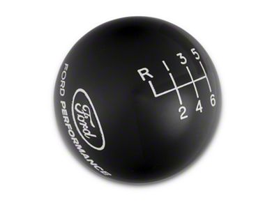 Ford Performance 6-Speed Shift Knob with Ford Performance Logo; Black (15-25 Mustang, Excluding GT350 & GT500)