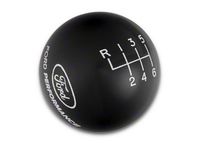 Ford Performance 6-Speed Shift Knob with Ford Performance Logo; Black (15-24 Mustang, Excluding GT350 & GT500)