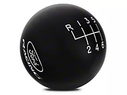 Ford Performance 6-Speed Shift Knob with Ford Racing Logo; Black (15-24 Mustang, Excluding GT350 & GT500)