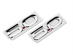 Ford Performance Coyote Style 5.0 Fender Emblems; Chrome (15-26 Mustang GT, Dark Horse)