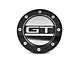 Drake Muscle Cars Competition Series Fuel Door with GT Logo; Black and Silver (15-23 Mustang)