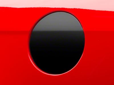 SEC10 Fuel Door Cover Decal; Gloss Black (10-14 Mustang)