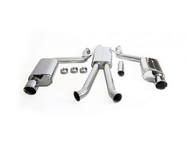 Full Race 3-Inch Street Cat-Back Exhaust System with Polished Tips (15-23 Mustang EcoBoost w/o Active Exhaust)