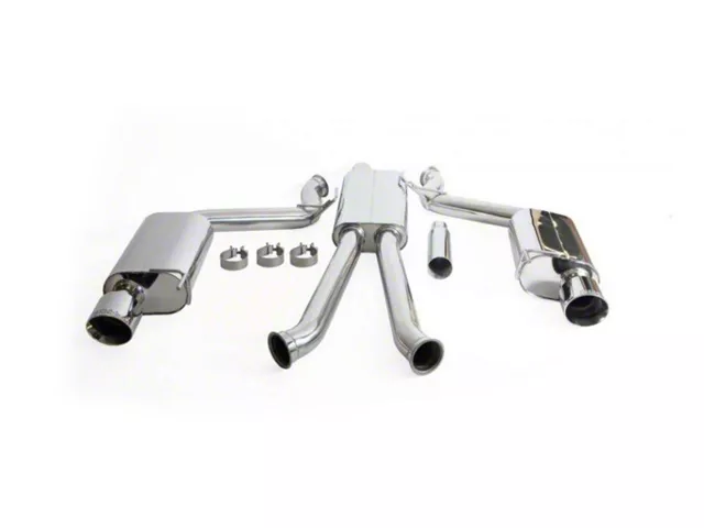 Full Race 3-Inch Street Cat-Back Exhaust System with Polished Tips (15-23 Mustang EcoBoost w/o Active Exhaust)