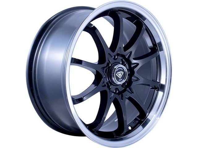 G-Line Alloys G1018 Gloss Black Machined Wheel; 18x8.5 (05-09 Mustang GT, V6)