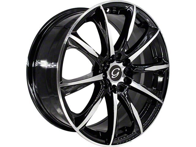 G-Line Alloys G1026 Gloss Black Machined Wheel; 18x8 (05-09 Mustang GT, V6)