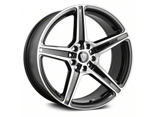 G-Line Alloys G5067 Gloss Black Machined Wheel; 18x9 (05-09 Mustang GT, V6)