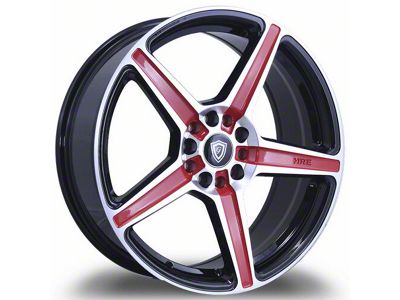 G-Line Alloys G5067 Gloss Black with Red Line Wheel; 18x8 (05-09 Mustang GT, V6)