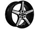 G-Line Alloys G5109 Gloss Black Machined Wheel; 18x9.5 (05-09 Mustang GT, V6)