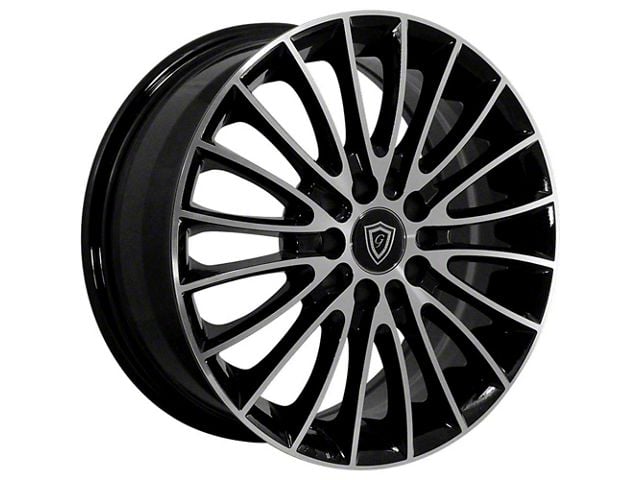 G-Line Alloys G0078 Gloss Black Machined Wheel; 18x8 (10-14 Mustang GT w/o Performance Pack, V6)