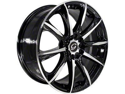 G-Line Alloys G1026 Gloss Black Machined Wheel; 18x8 (10-14 Mustang GT w/o Performance Pack, V6)
