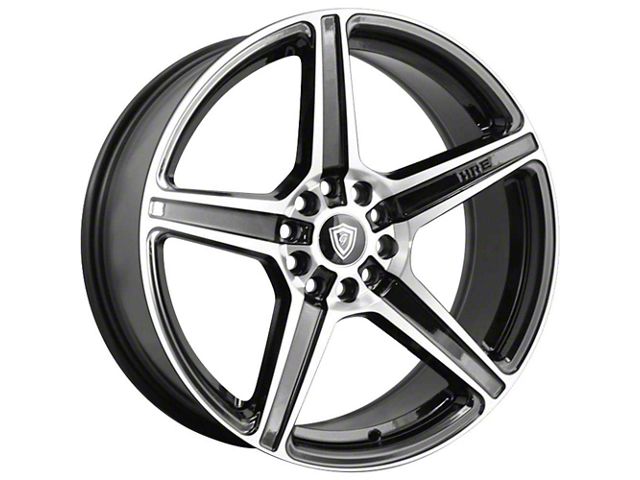 G-Line Alloys G5067 Gloss Black Machined Wheel; 18x8 (10-14 Mustang GT w/o Performance Pack, V6)