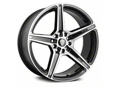 G-Line Alloys G5067 Gloss Black Machined Wheel; 18x9 (10-14 Mustang GT w/o Performance Pack, V6)