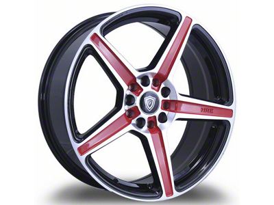 G-Line Alloys G5067 Gloss Black with Red Line Wheel; 18x9 (10-14 Mustang GT w/o Performance Pack, V6)