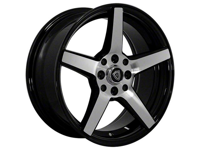G-Line Alloys G5109 Gloss Black Machined Wheel; 18x9.5 (10-14 Mustang GT w/o Performance Pack, V6)