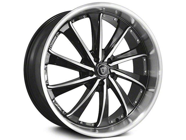 G-Line Alloys G0016 Gloss Black Machined Wheel; Rear Only; 20x8.5 (2024 Mustang)