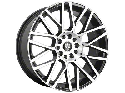 G-Line Alloys G1019 Gloss Black Machined Wheel; 18x8 (2024 Mustang EcoBoost w/o Performance Pack)