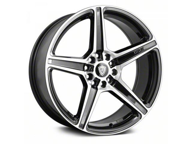 G-Line Alloys G5067 Gloss Black Machined Wheel; 18x9 (2024 Mustang EcoBoost w/o Performance Pack)