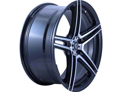 G-Line Alloys G5086 Gloss Black Machined Wheel; 18x8 (2024 Mustang EcoBoost w/o Performance Pack)